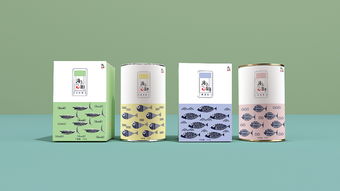 簡約現代風海鮮組合裝包裝設計