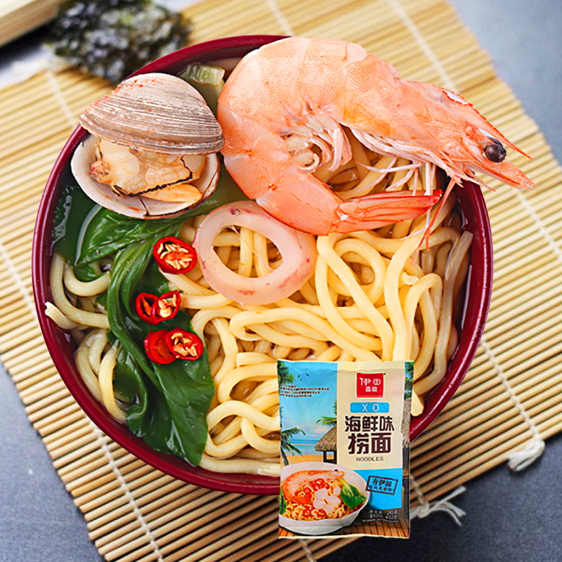 伊田面館XO醬海鮮撈面車仔面 245g*5組合裝，便捷美味的海鮮盛宴